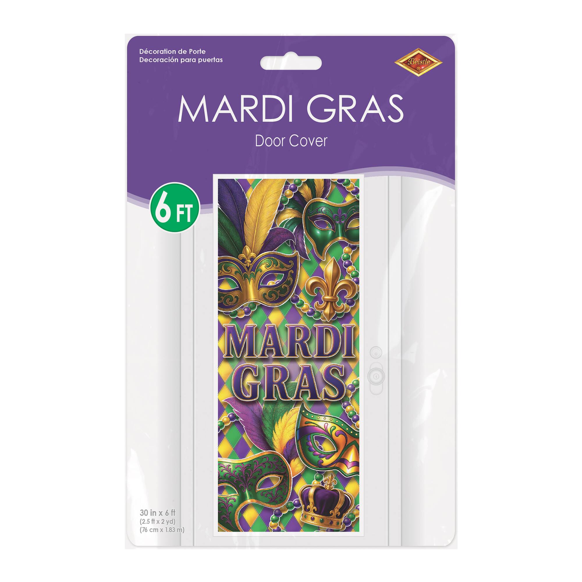 Beistle 6ft. Mardi Gras Door Covers, 2ct.